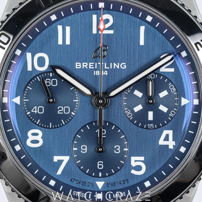 2025 BREITLING CLASSIC AVI CHERONOGRAPH BLUE DIAL 42MM A23380
