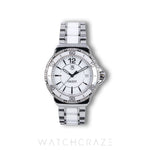 TAG HEUER FORMULA 1 LADIES STEEL AND CERAMIC WHITE DIAL 34.5MM WAH1213