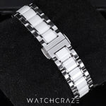 TAG HEUER FORMULA 1 LADIES STEEL AND CERAMIC WHITE DIAL 34.5MM WAH1213