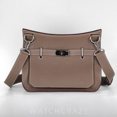 2015 HERMES SAC JYPSIERE 31 TAURILLON CLEMENCE 18 TAUPE 001307H065830CK18