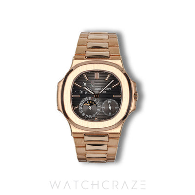 PATEK PHILIPPE NAUTILUS MOONPHASE ROSE GOLD 40MM 5712R-001