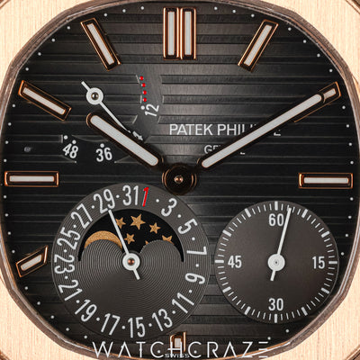 PATEK PHILIPPE NAUTILUS MOONPHASE ROSE GOLD 40MM 5712R-001