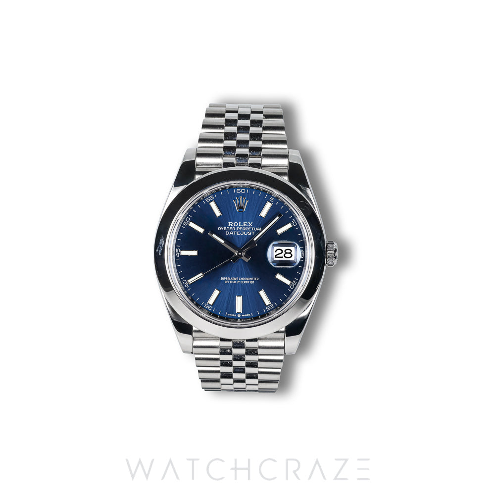 2024 ROLEX DATEJUST OYSTER PERPETUAL BLUE DIAL 41MM 126300