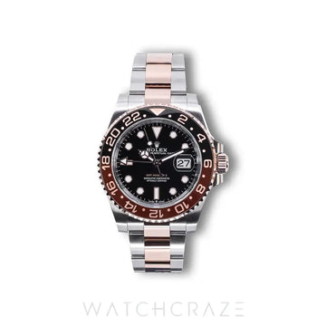 2021 ROLEX GMT-MASTER II TWO TONE ROSE GOLD AND STEEL 'ROOT BEER' 40MM 126711CHNR
