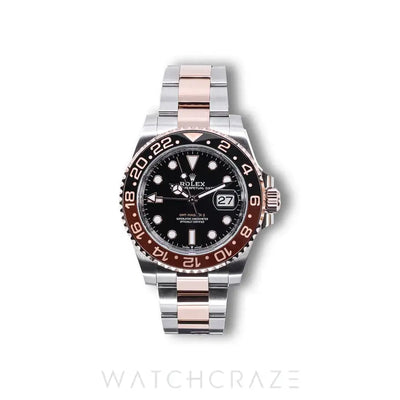 2021 ROLEX GMT-MASTER II TWO TONE ROSE GOLD AND STEEL 'ROOT BEER' 40MM 126711CHNR