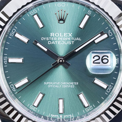2025 ROLEX DATE JUST MINT GREEN DIAL 41MM 126334