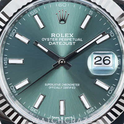 2025 ROLEX DATEJUST MINT GREEN DIAL 41MM 126334