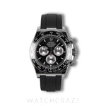 2025 ROLEX COSMOGRAPH DAYTONA WHITE GOLD OYSTERFLEX BLACK DIAL 40MM 126519LN