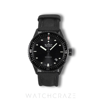 2020 BLANCPAIN FIFTY FATHOMS BATHYSCAPHE CERAMIC BLACK DIAL 43MM 5000-0130-B52A