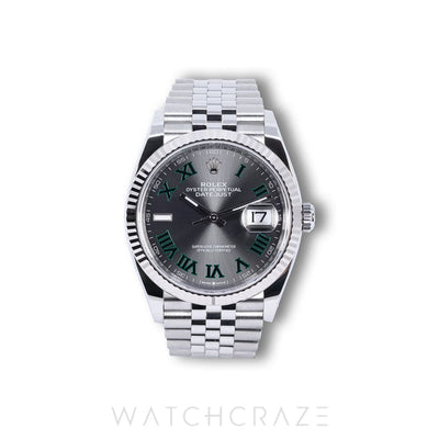 2024 ROLEX DATEJUST STAINLESS STEEL ‘WIMBLEDON DIAL’ 36mm 126234
