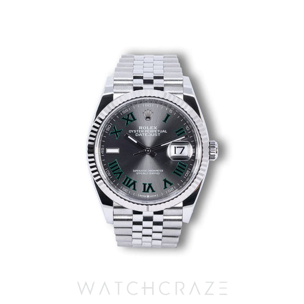 2024 ROLEX DATEJUST STAINLESS STEEL ‘WIMBLEDON DIAL’ 36mm 126234