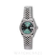 2022 ROLEX DATEJUST MINT GREEN DIAMOND BEZEL 31MM 278384RBR