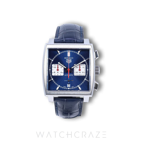 2020 TAG HEUER MONACO CHRONOGRAPH BLUE DIAL SQUARE CASE 39MM CBL2111.FC6453