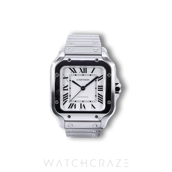 2023 CARTIER SANTOS DE CARTIER MEDIUM WHITE DIAL WSSA0029