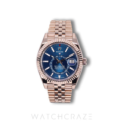2024 ROLEX SKY-DWELLER BLUE DIAL JUBILEE BRACELET ROSE GOLD 42MM 336935