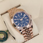 2024 ROLEX SKY-DWELLER BLUE DIAL JUBILEE BRACELET ROSE GOLD 42MM 336935