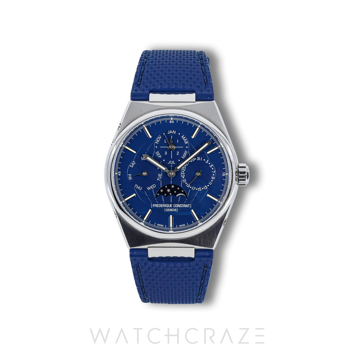 FREDERIQUE CONSTANT HIGHLIFE PERPETUAL CALENDAR BLUE DIAL 41MM FC-775N4NH6B