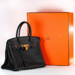 2016 HERMES BIRKIN 30 BLACK GOLD HARDWARE