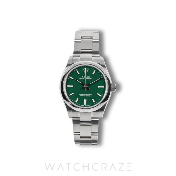2024 ROLEX OYSTER PERPETUAL GREEN DIAL 31MM 277200
