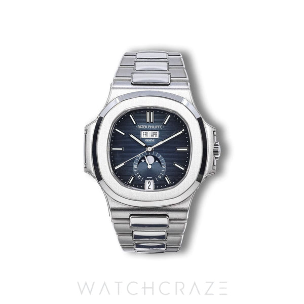 2024 PATEK PHILIPPE NAUTILUS ANNUAL CALENDAR MOON PHASE 5726/1A STAINLESS STEEL