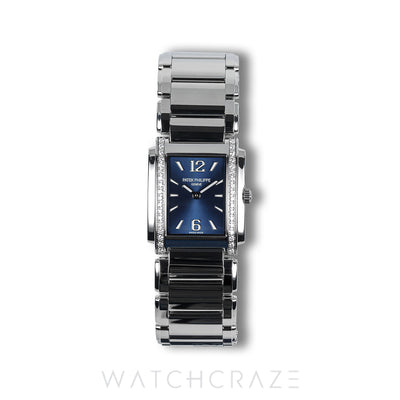 2021 PATEK PHILIPPE TWENTY 4 STAINLESS STEEL BLUE DIAL 4910/1200A-001