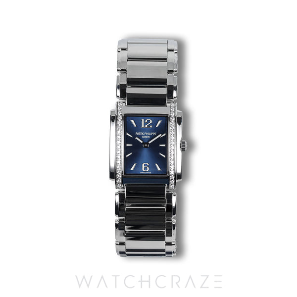 2021 PATEK PHILIPPE TWENTY 4 STAINLESS STEEL BLUE DIAL 4910/1200A-001
