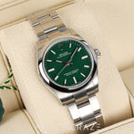 2024 ROLEX OYSTER PERPETUAL GREEN DIAL 31MM 277200