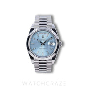 2019 ROLEX DAY-DATE PLATINUM ICE BLUE DIAL 40MM 228206 DAY-DATE