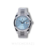 2019 ROLEX DAY-DATE PLATNIUM ICE BLUE DIAL 40MM 228206 DAYDATE