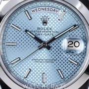2019 ROLEX DAY-DATE PLATINUM ICE BLUE DIAL 40MM 228206 DAY-DATE