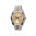 2026 ROLEX DATEJUST TWO TONE YELLOW GOLD AND STEEL CHAMPAGNE DIAL 41MM 126333