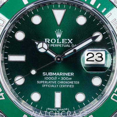 2019 ROLEX SUBMARINER DATE GREEN DIAL 40MM 116610LV