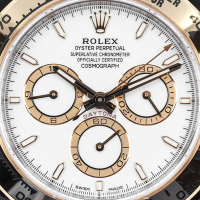 2025 ROLEX DAYTONA COSMOGRAPH TWO TONE YELLOW GOLD AND STEEL WHITE DIAL 40MM 126503