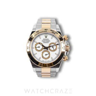 2025 ROLEX DAYTONA COSMOGRAPH TWO TONE YELLOW GOLD AND STEEL WHITE DIAL 40MM 126503