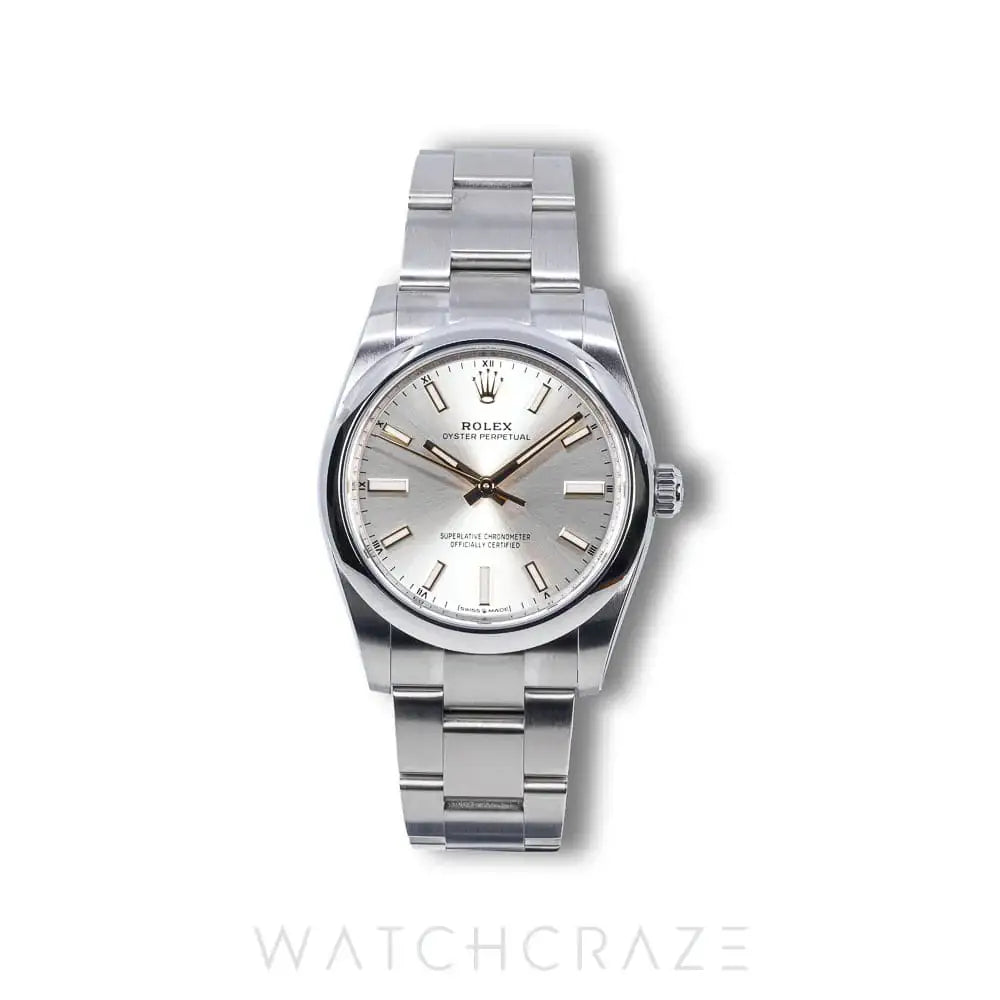 2025 ROLEX OYSTER PERPETUAL CHAMPAGNE DIAL 34MM 124200