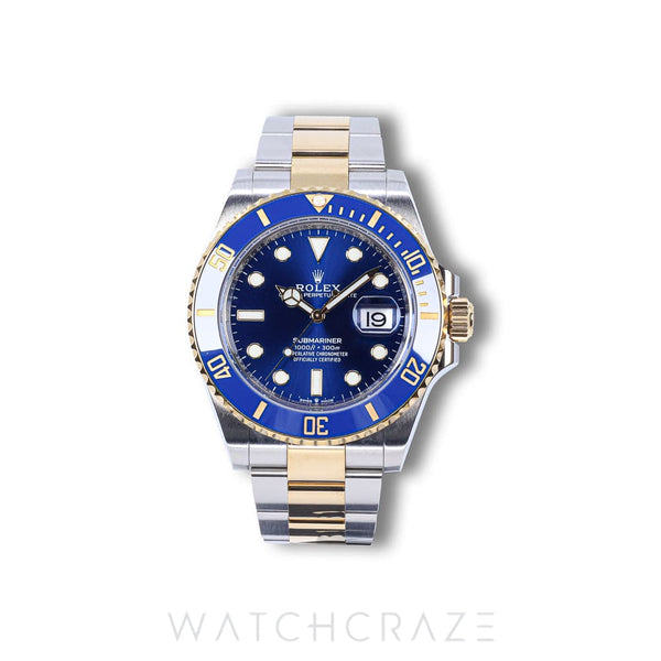 2023 ROLEX SUBMARINER DATE TWO TONE YELLOW GOLD AND STEEL BLUE DIAL 41MM 126613LB
