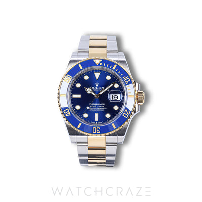 2023 ROLEX SUBMARINER DATE TWO TONE YELLOW GOLD AND STEEL BLUE DIAL 41MM 126613LB