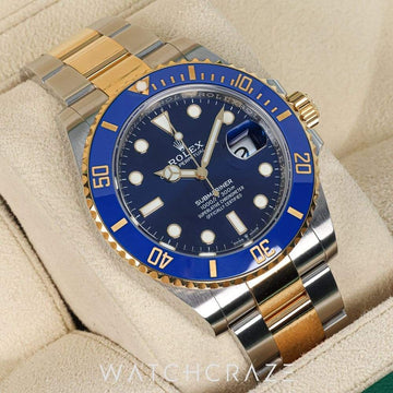 2023 ROLEX SUBMARINER DATE TWO TONE YELLOW GOLD AND STEEL BLUE DIAL 41MM 126613LB