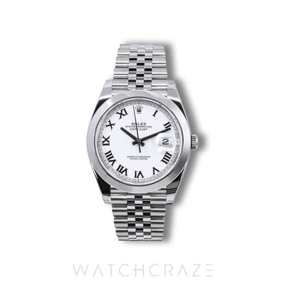 2025 ROLEX DATEJUST WHITE ROMAN DIAL 41MM 126300