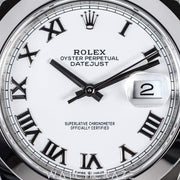 2025 ROLEX DATEJUST WHITE ROMAN DIAL 41MM 126300