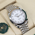 2025 ROLEX DATEJUST WHITE ROMAN DIAL 41MM 126300
