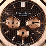 2017 AUDEMARS PIGUET ROYAL OAK ROSE GOLD CHOCOLATE DIAL 41MM 26331OR.OO.D821CR.01