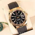 2023 ROLEX SKY-DWELLER 18K YG BLACK DIAL 42MM 336238
