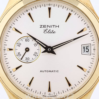 2006 ZENITH ELITE AUTOMATIC YELLOW GOLD 36MM 30.0040.680