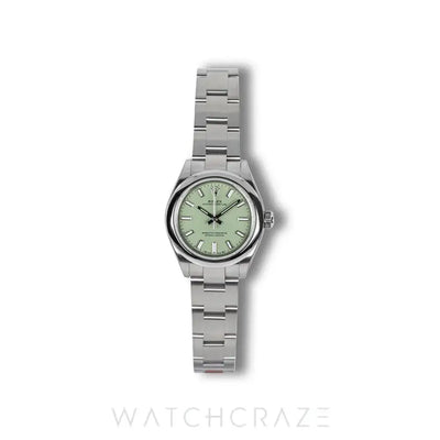 2025 ROLEX LADIES OYSTER PERPETUAL PISTACHIO DIAL 28MM 276200