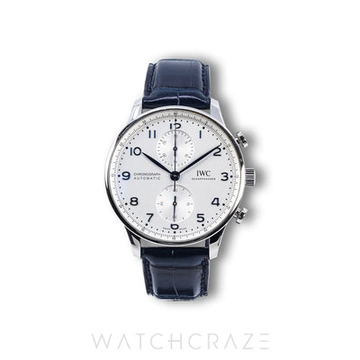 2022 IWC PORTPORTUGIESER CHRONOGRAPH WHITE DIAL GOLD MARKERS 41MM IW371605