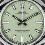 2025 ROLEX LADIES OYSTER PERPETUAL PISTACHIO DIAL 28M 276200