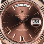 2023 ROLEX DAY DATE ROSE GOLD CHOCOLATE ROMAN DIAL 40MM 228235