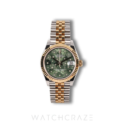 2023 ROLEX LADIES DATE JUST TWO TONE YELLOW GOLD AND STEEL 31MM 278273