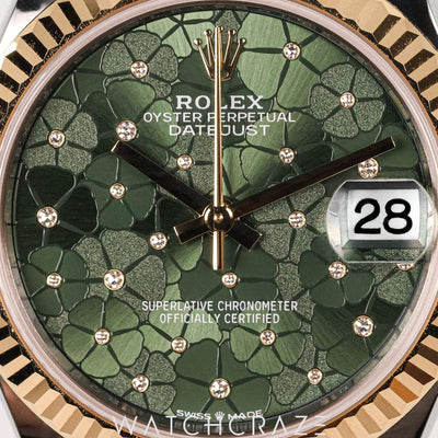 2023 ROLEX LADIES DATE JUST TWO TONE YELLOW GOLD AND STEEL 31MM 278273